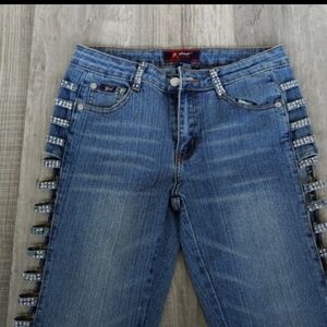 Embellished Blue Jeans